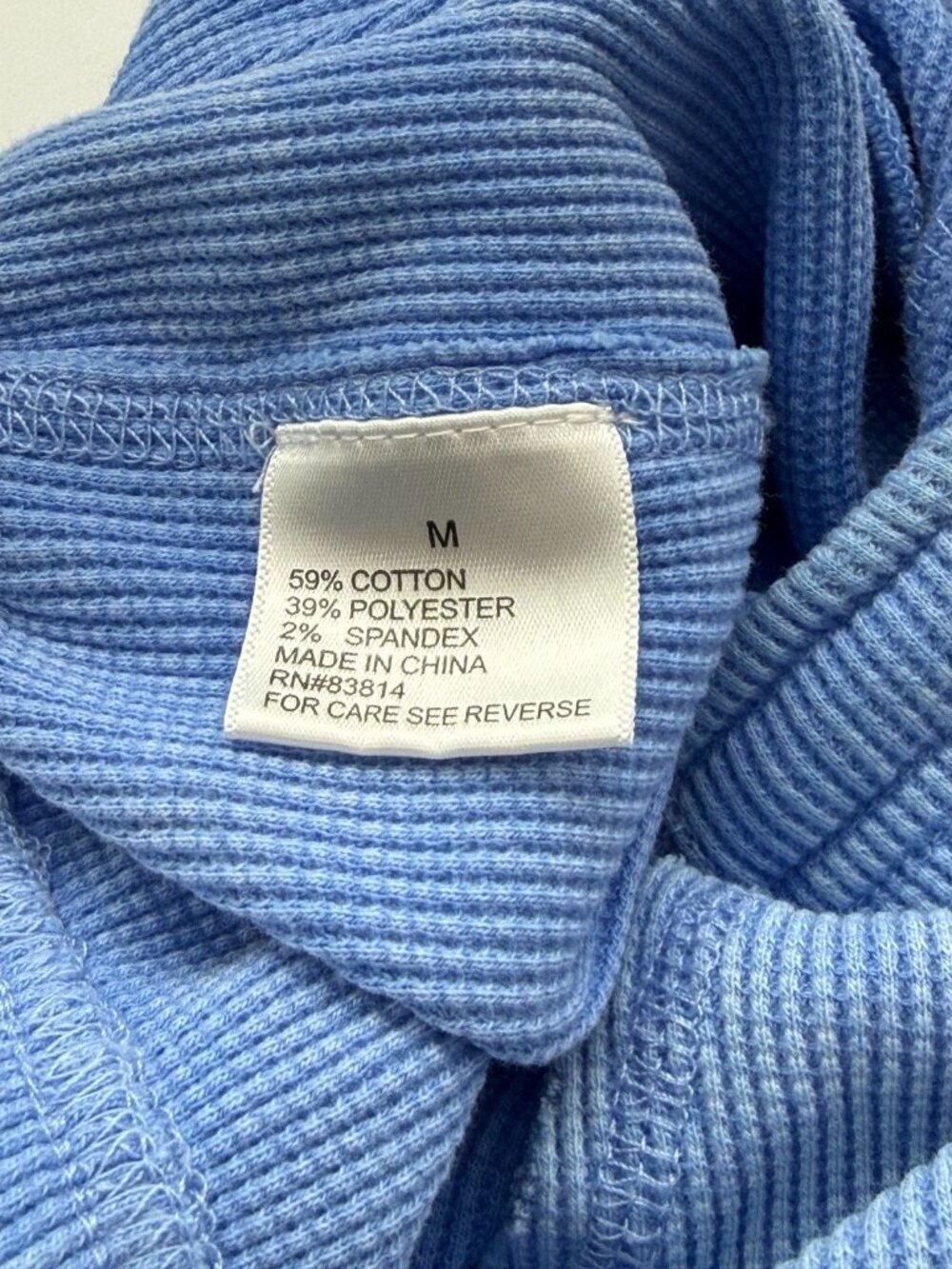 Sunnyside By Sundry Women's Waffle Knit Pullover & Jogger Pant Set Blue Size M - Picture 11 of 13